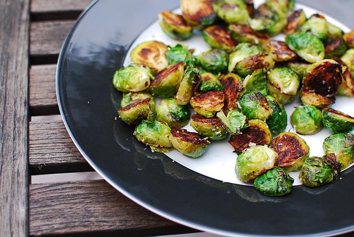 Garlic Lemon Roast Brussels Sprouts
